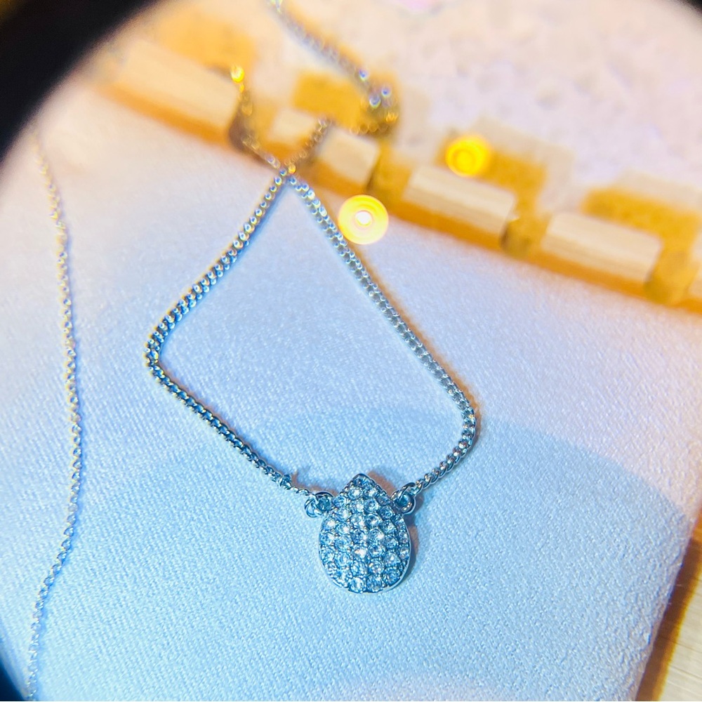 Givenchy Elegant Silver Pendant Necklace NWOT